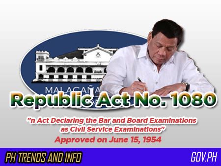 REPUBLIC ACT NO. 1080 AN ACT DECLARING THE BAR AND .